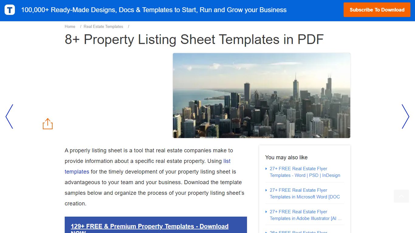 8+ FREE Property Listing Sheet Templates in PDF | Free & Premium Templates