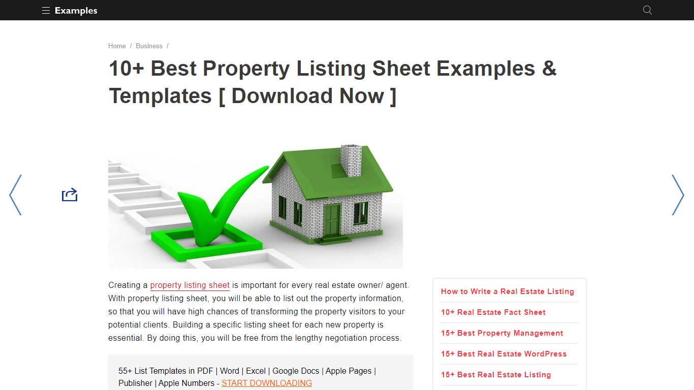 Property Listing Sheet - Examples, Format, Pdf | Examples