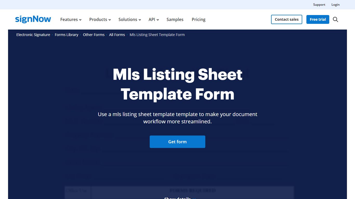 Mls Listing Sheet Template Form - signNow